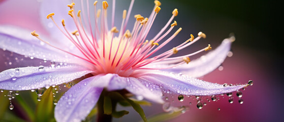 Close-up photo of a beautiful flower exhibiting its fragile petals, captured with high detail.