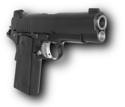 Shadow behind a semi auto pistiol