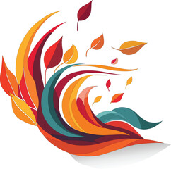 Naklejka premium A Fall vector logo is a carefully crafted emblem that encapsulates the essence of the autumn season using clean lines and scalable vector graphics.