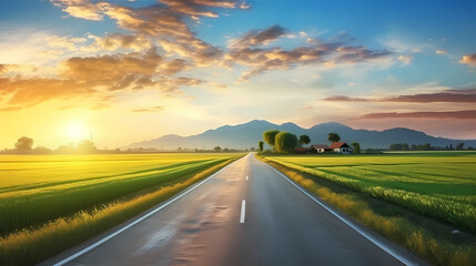 Highway background, 360 degree seamless panorama