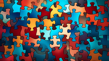 Photography of a series of interconnected puzzle pieces