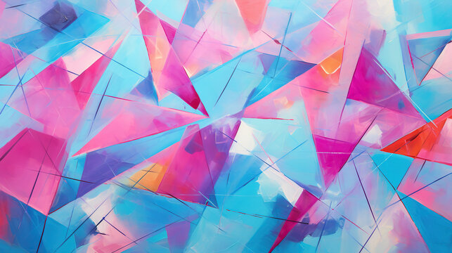 abstract colorful background with broken glass pattern