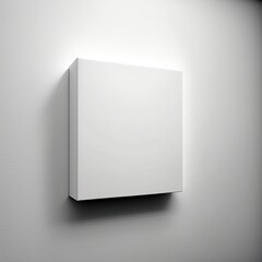 Mockup of a Minimalistic White Square Canvas on a Clean Gallery Wall