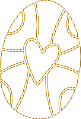 Yellow Easter egg for the holiday.