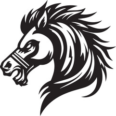 Best Horse Head vector, Silhouette, illustration. 