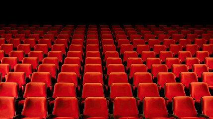 Fototapeta premium rows of red seats in the cinema