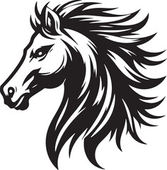 Best Horse Head vector, Silhouette, illustration. 