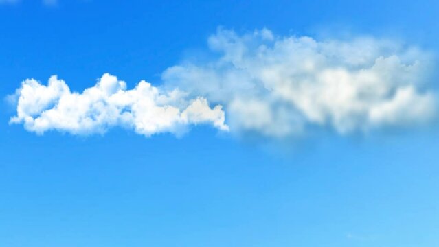 timelapse of beautiful blue sky with clouds on bright sunny day for abstract background
