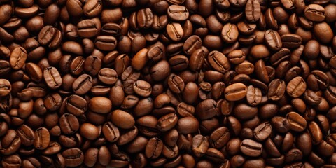 Obraz premium Roasted coffee beans background