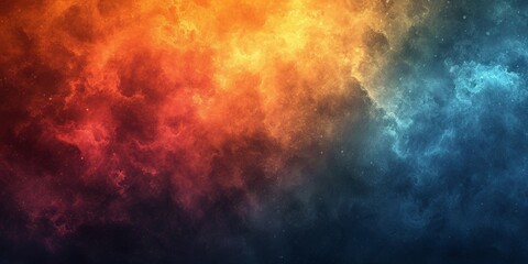 Fototapeta premium An abstract cosmic background with a vibrant mix of colors, featuring nebulae, stars, and a fantastical burst of light.