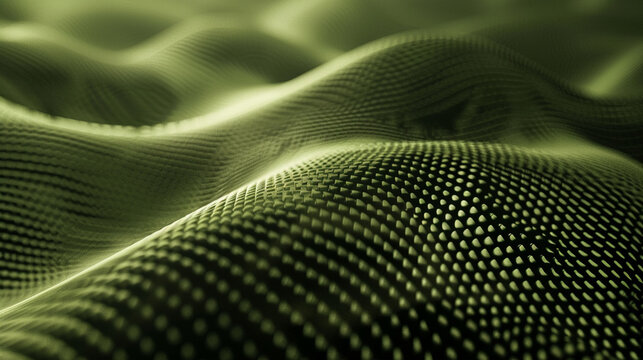 Olive color background made of halftone dots and curved lines