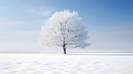 Fototapeta na wymiar Serene and Icy Winter Landscape Capturing Nature's Uninterrupted Tranquility by F.H Winter