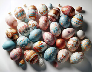 Obraz premium Festive painted Easter eggs.
