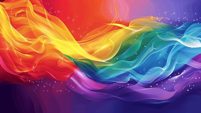 A vibrant celebration of LGBTQ+ inclusion and diversity, featuring individuals joyfully waving rainbow flags, symbolizing pride, unity, and the spectrum of identities within the community.