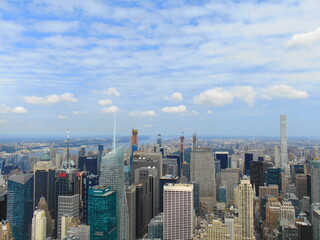 New York skyline, panorama with skyscrapers in Midtown Manhattan