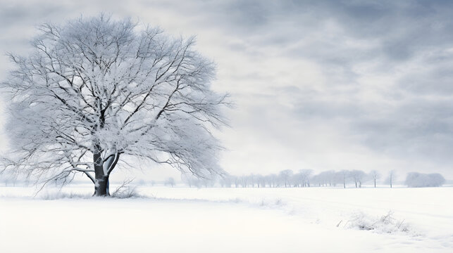 Serene and Icy Winter Landscape Capturing Nature's Uninterrupted Tranquility by F.H Winter