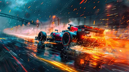Racing car posters. Car race banner. background	 - obrazy, fototapety, plakaty