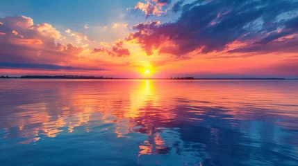 Fototapeten sunset over the sea © The Stock Photo Girl