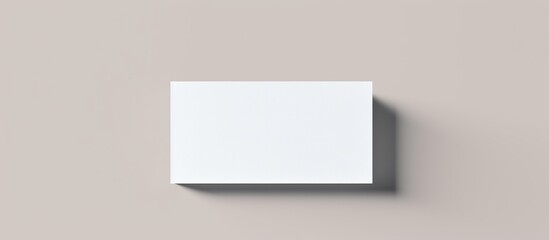 White business card mockup on gray background.3D mockup.