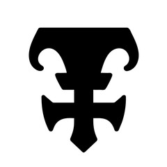 Fototapeta premium Fleur de lis set, Fleur-de-lis. Silhouettes of lily flowers. 