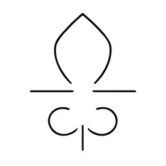 Fleur de lis set, Fleur-de-lis. Silhouettes of lily flowers.
