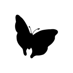 Black and white butterfly glyph