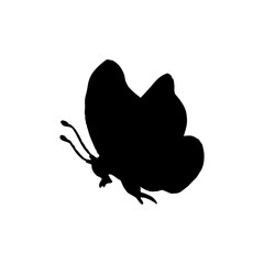 Black and white butterfly glyph