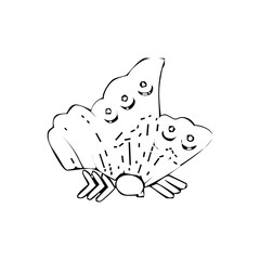 Black and white butterfly glyph