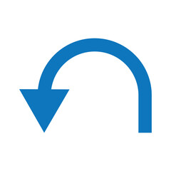  Go back direction arrow on a white background eps 10