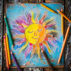 painting of the sun