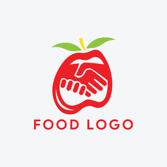 vegetarian food restaurant logo design vector 
