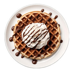 Fototapeta premium fresh Waffle with sChocolate png