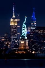 Poster de jardin Empire State Building statue of liberty, empire state building, one vanderbilt