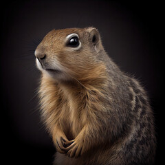 Naklejka na ściany i meble Uinta Ground Squirrel Portrait in Professional Studio
