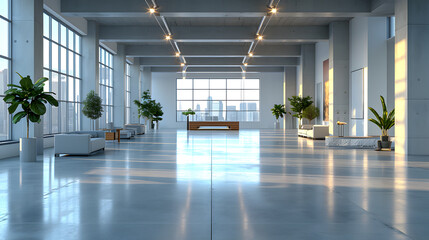 Modern Office Interior, Interior Of A Luxurious Open working Office Space