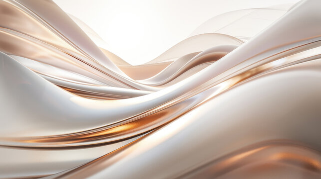 Gold liquid chrome shiny metal smooth liquid satin texture background © AdamantiumStock