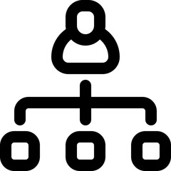 employee structure icon. vector line icon for your website, mobile, presentation, and logo design.