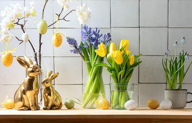 Easter home decoration concept