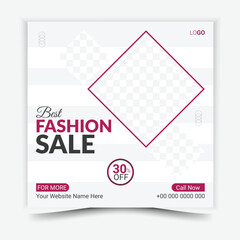 Fashion Social Media Post Template Design
