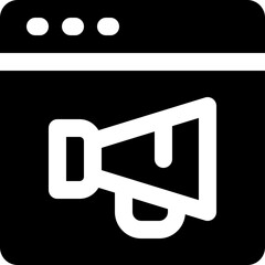 Fototapeta premium website marketing icon. vector glyph icon for your website, mobile, presentation, and logo design.