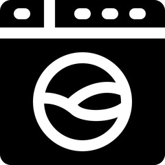 washing machine icon. vector glyph icon for your website, mobile, presentation, and logo design.