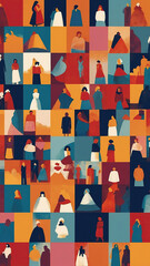 illustration ornament dedicated to International Women's Day. Concept March 8th.