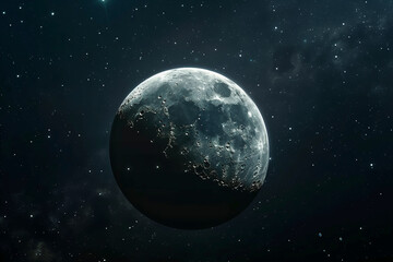 Obraz na płótnie Canvas Moon in space