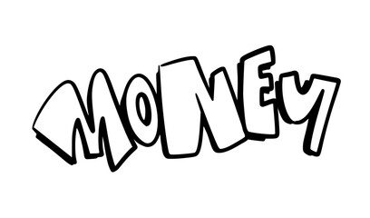 money graffiti vector