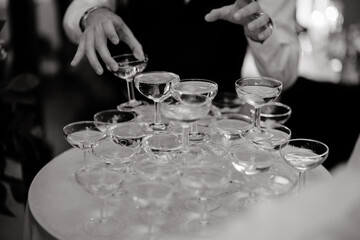 Pyramide de champagne pour l'occasion spéciale
