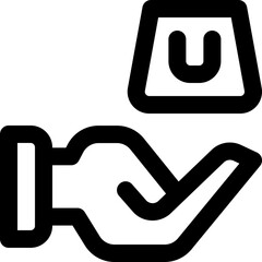 shopping icon. vector line icon for your website, mobile, presentation, and logo design.