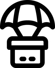 parachute delivery icon. vector line icon for your website, mobile, presentation, and logo design.