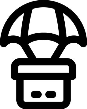 recommend clip art: parachute delivery icon. vector line icon for your website, mobile, presentation, and logo design.