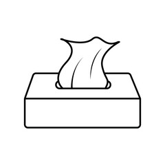 tissue box icon line vector illustration