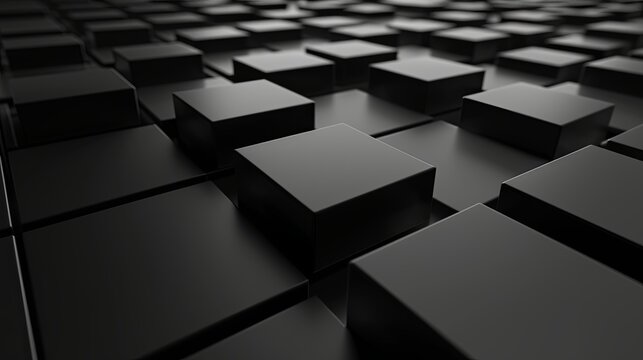 Abstract 3d rendering of the black geometric background , digital data background 3d render polygon.	